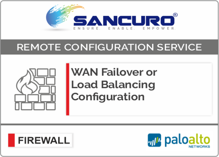WAN Failover or Load Balancing Configuration in Palo Alto Firewall For Model Series PA820, PA850