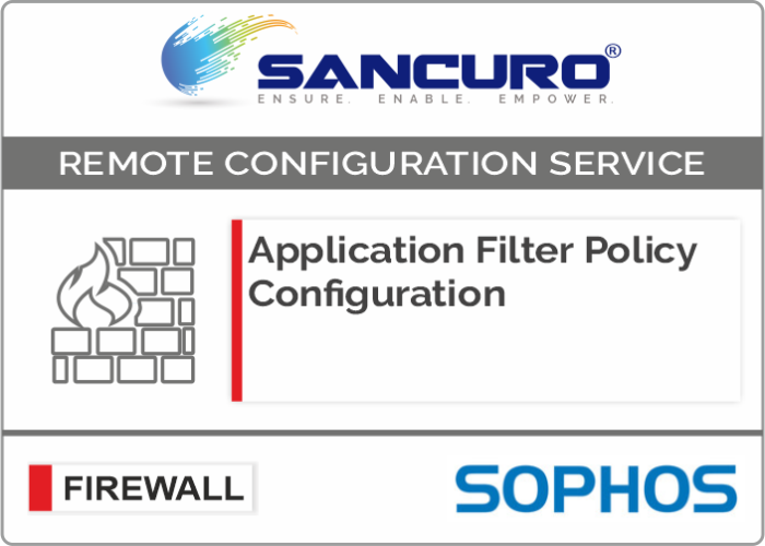 Application Filter Policy Configuration For SOPHOS Firewall For Model Series XG500, XG600, XG700