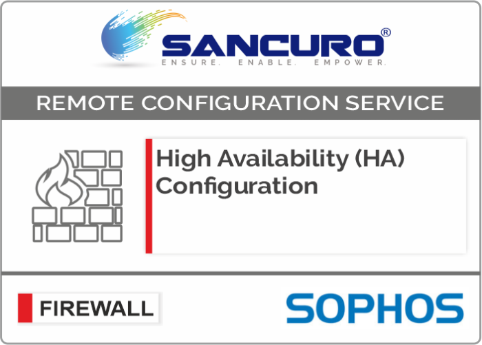 High Availability (HA) Configuration For SOPHOS Firewall For Model Series XG80, XG100