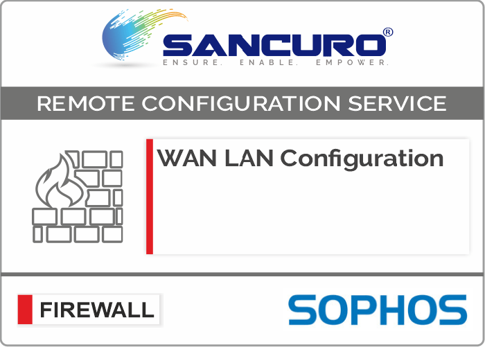 WAN LAN Configuration For SOPHOS Firewall For Model Series XG500, XG600, XG700