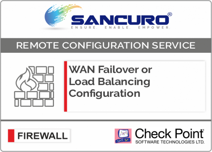 WAN Failover or Load Balancing Configuration in Check Point Firewall