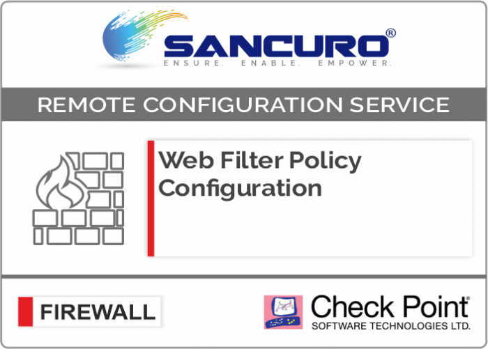 Web Filter Policy Configuration For Check Point Firewall