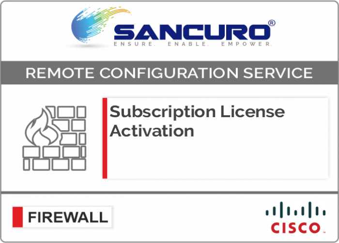 CISCO Firewall Subscription License Activation For Model Series ASA 5510