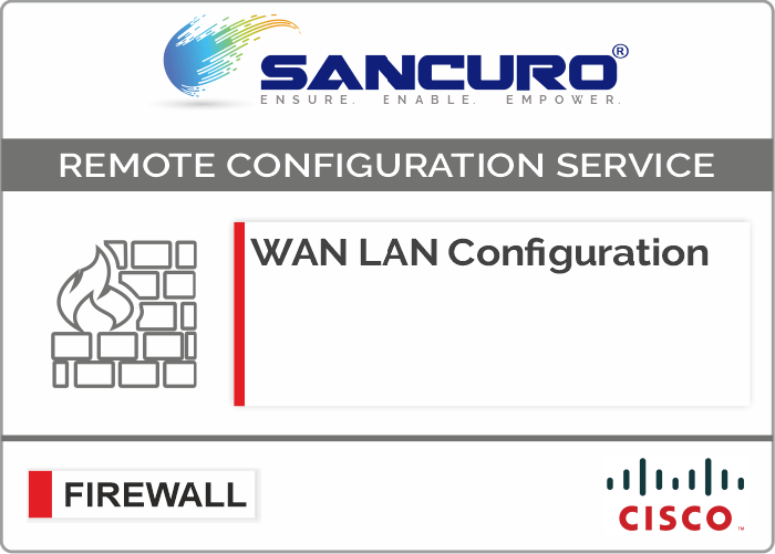 WAN LAN Configuration For CISCO Firewall For Model Series ASA 5545, ASA5500