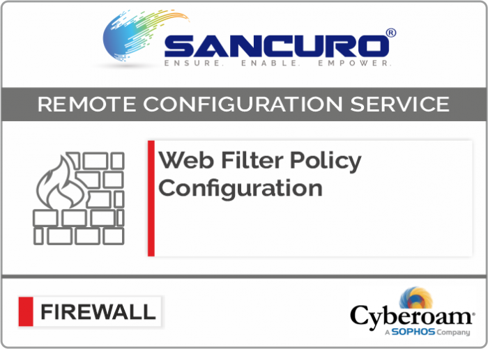 Web Filter Policy Configuration For Cyberoam Firewall For Model CR500iNG, CR1000iNG, CR1500iNG, CR2500iNG