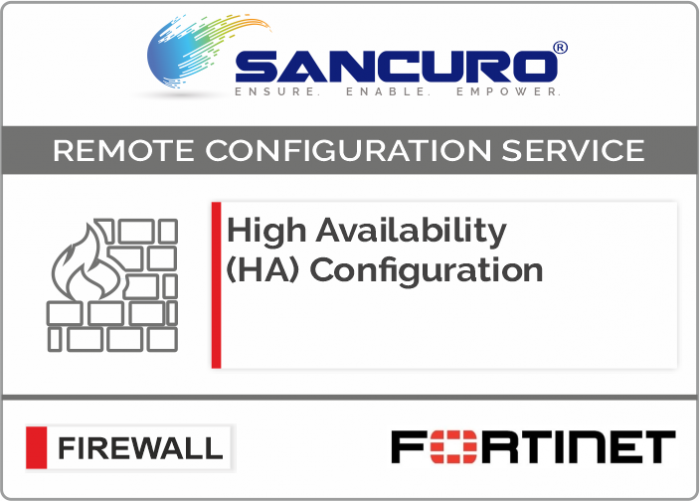 High Availability (HA) Configuration For FORTINET Firewall For Model 50E, 60E, 80E, 90E