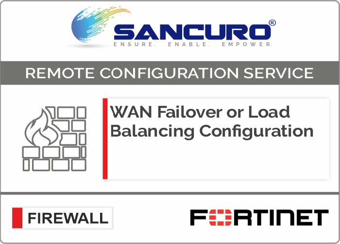 WAN Failover or Load Balancing Configuration in FORTINET Firewall For Model 600D, 800D, 900D, 500E