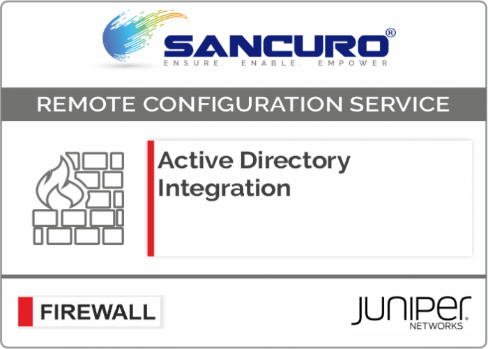 Active Directory Integration for JUNIPER Firewall For Model Series SRX100, SRX200, SRX300
