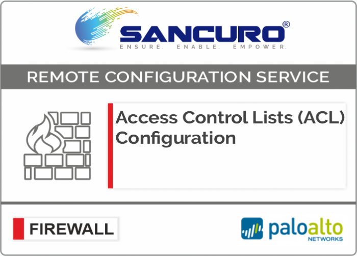 Access Control Lists (ACL) Configuration for Palo Alto Firewall