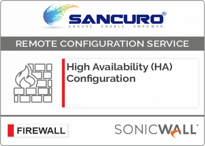 High Availability (HA) Configuration For SONICWALL Firewall For Model TZ300, TZ400, TZ500, TZ600