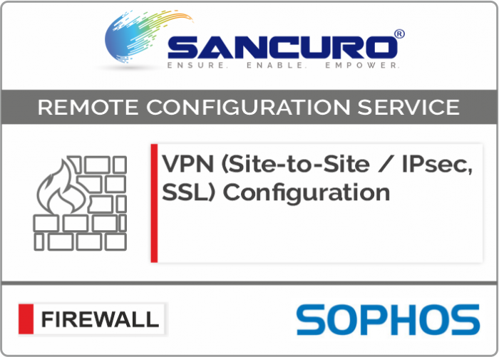 VPN (Site-to-Site / IPsec, SSL) Configuration in SOPHOS Firewall For Model Series XG80, XG100