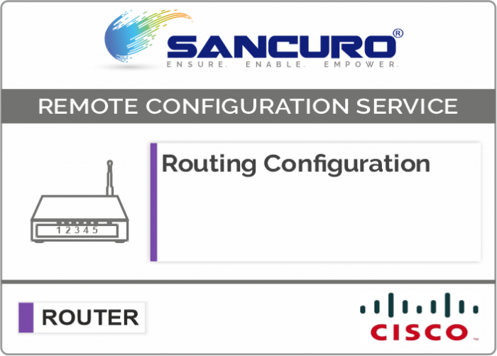 Routing Configuration in CISCO Router For Model Series ASR1000