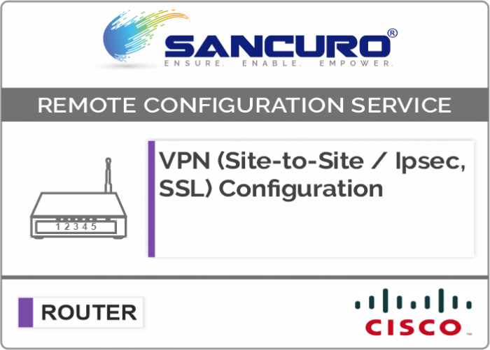 VPN (Site-to-Site / IPsec, SSL) Configuration in CISCO Router For Model Series ASR1000