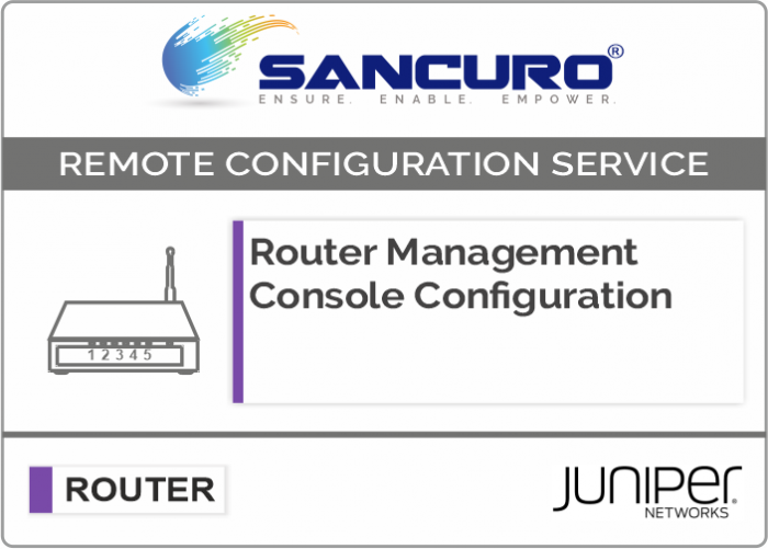 JUNIPER Router Management Console Configuration For Model Series MX10000, PTX1000, PTX10000