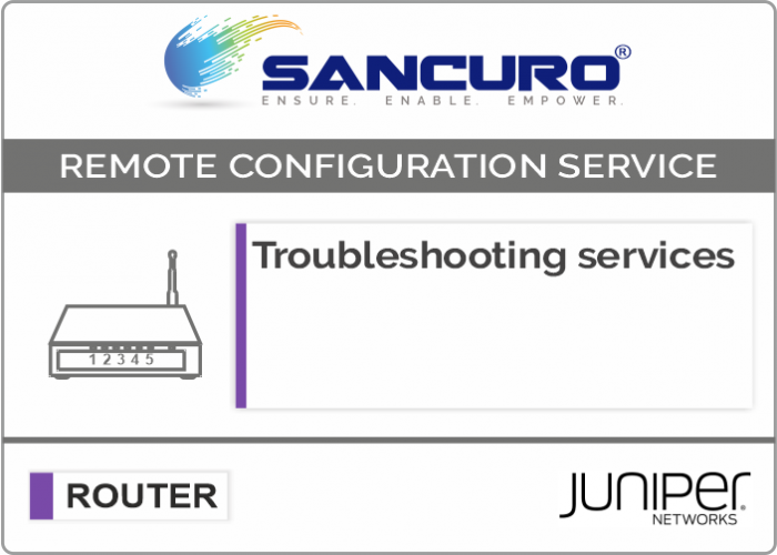 Troubleshooting services For JUNIPER Router For Model Series MX10000, PTX1000, PTX10000