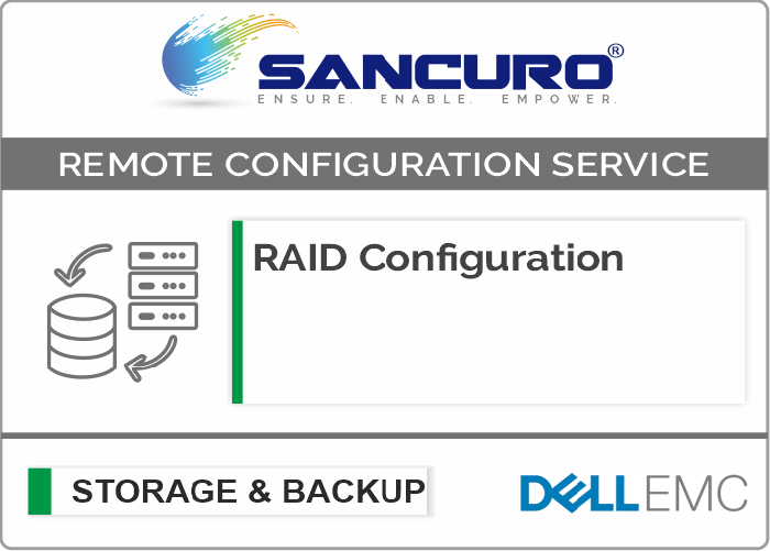 RAID Configuration For DELL EMC Storage For Model Series VNXe, PowerVault MD, Unity