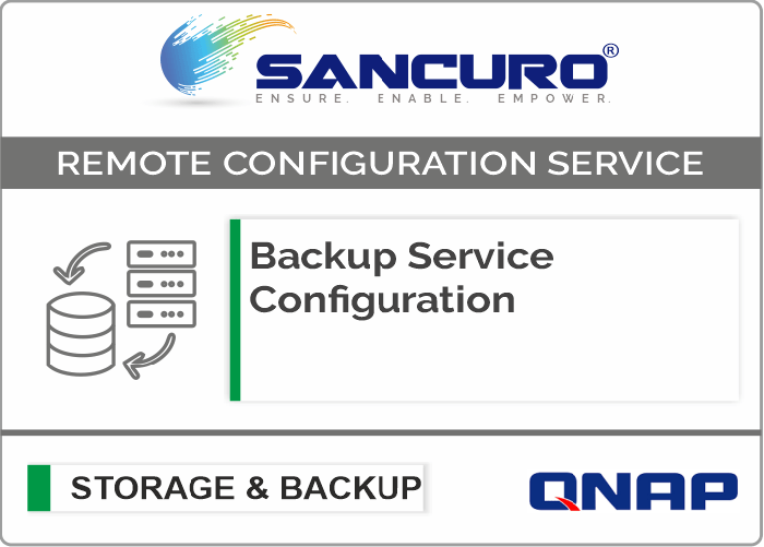 Backup Service Configuration For QNAP Storage For Model Enterprise Series