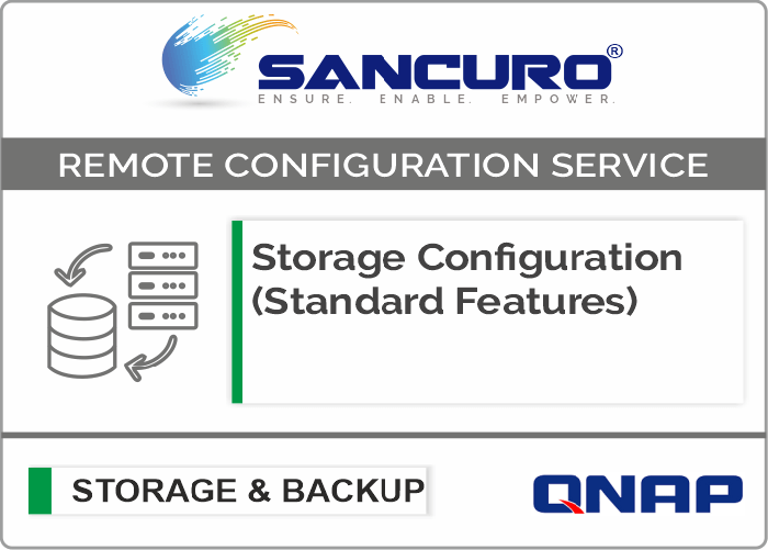 QNAP Storage Configuration (Standard Features) For Model SMB Series