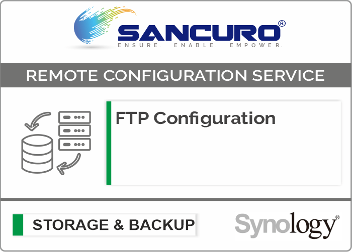 FTP Configuration For Synology Storage For Model Plus Series