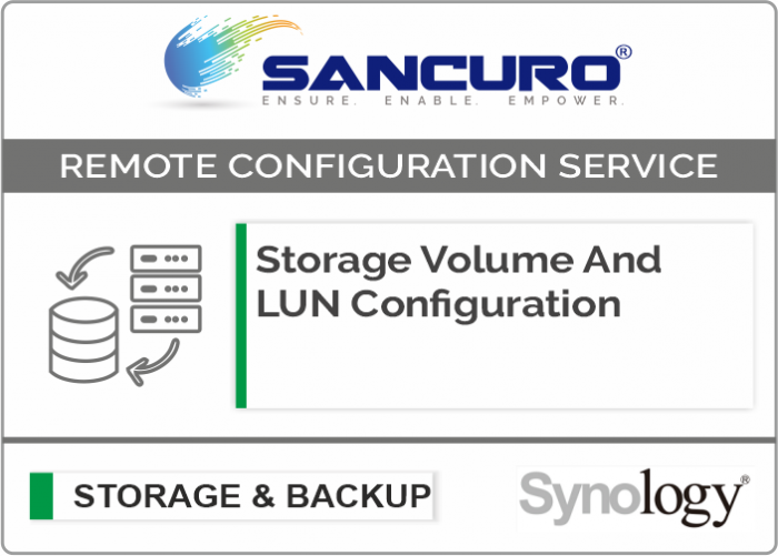 Storage Volume And LUN Configuration For Synology Storage