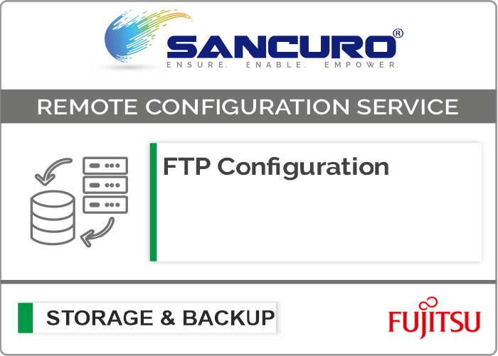 FTP Configuration For FUJITSU Storage ETERNUS DX60 S4 Hybrid System