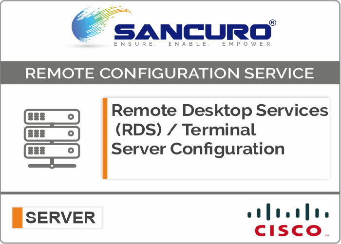 Remote Desktop Services (RDS) / Terminal Server Configuration For CISCO Server