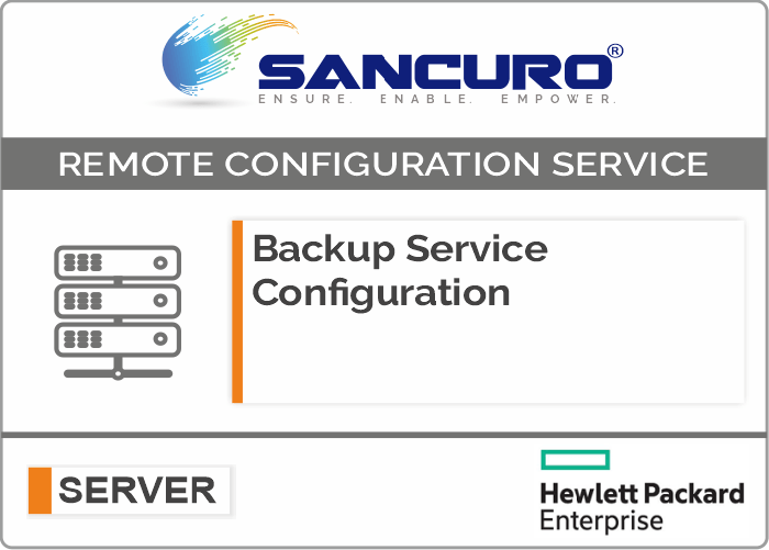 Backup Service Configuration For HPE Server