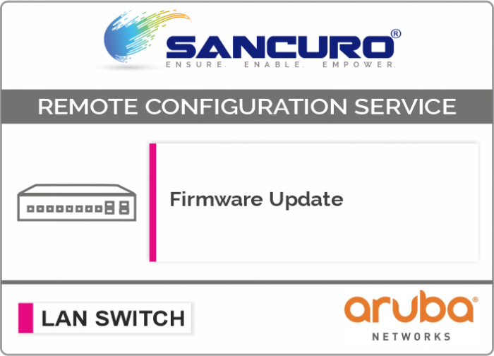 Firmware Update for Aruba L3 LAN Switch