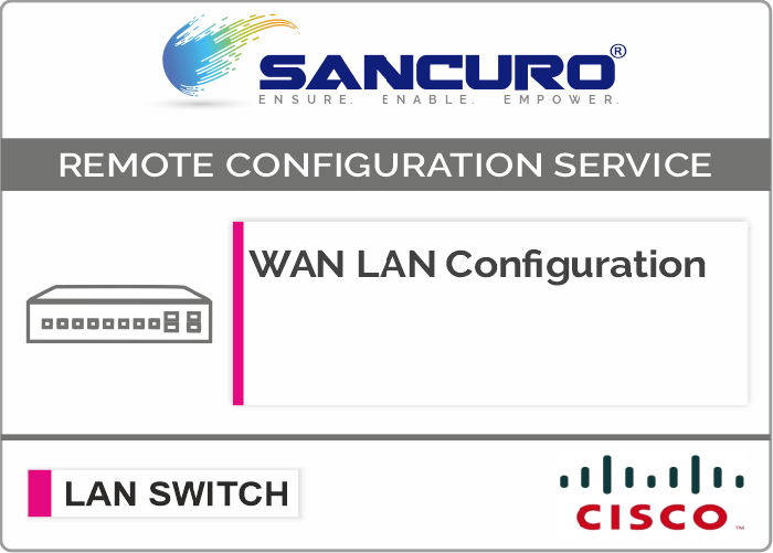 WAN LAN Configuration For CISCO LAN Switch L3 For Model Series 2960-L, C2960X, C2960XR, SF500, SG500