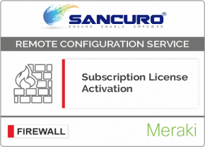 MERAKI Firewall Subscription License Activation For Model Series MX80, MX100