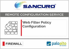 Web Filter Policy Configuration For Palo Alto Firewall For Model Series PA3000, PA3200