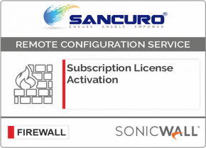 SONICWALL Firewall Subscription License Activation For Model TZ300, TZ400, TZ500, TZ600