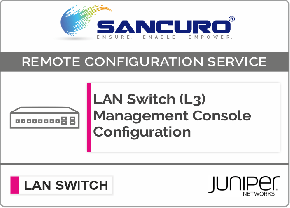 Juniper L3 LAN Switch Management Console Configuration For Model EX9200